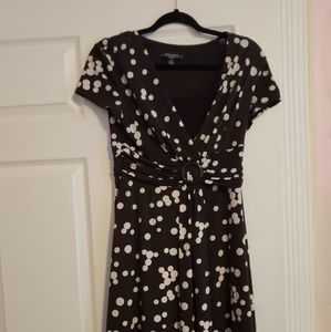 R&M brown and white dress